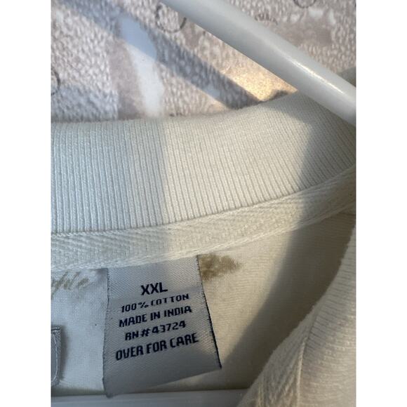 Vintage USA Bald Eagle American Flag Constitution All Over Polo Shirt Mens 2XL - Picture 4 of 4